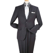 Charcoal 2 Piece Modern Fit Suit Notch Lapel Flat Front Pants