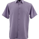 GeoSoft Collection Lavender Geometric Microfiber Short Sleeve Shirt – Full Cut