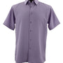 GeoSoft Collection Lavender Geometric Microfiber Short Sleeve Shirt – Full Cut