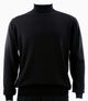 Elysium Threads Collection: Black Cotton Tencel Mock Neck Sweater