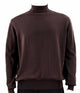 Elysium Threads Collection: Brown Cotton Tencel Mock Neck Sweater