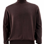 Elysium Threads Collection: Brown Cotton Tencel Mock Neck Sweater