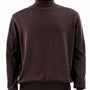 Elysium Threads Collection: Brown Cotton Tencel Mock Neck Sweater