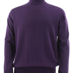 Elysium Threads Collection: Purple Cotton Tencel Mock Neck Sweater