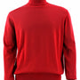 Elysium Threads Collection: Red Cotton Tencel Mock Neck Sweater