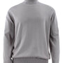 Elysium Threads Collection: Silver Cotton Tencel Mock Neck Sweater