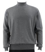 Smoke Cotton Tencel Mock Neck Sweater