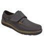 Lustrage Collection: Men's Brown Easy Fasten Slip On Casual Shoes - Medium and Wide