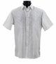 Men’s White Tone-on-Tone Geometric Short Sleeve Shirt - Full Cut