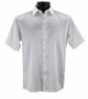 Men’s White Tone-on-Tone Geometric Short Sleeve Shirt - Full Cut