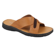 Men’s Criss Cross Slide Sandal - Brown