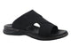 Monaco Collection: Men's Black Crossband Slide Sandal