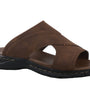 Monaco Collection: Men's Dark Brown Crossband Slide Sandal