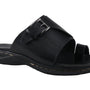 Montiero Collection: Men's Black Toe Loop Slide Sandal