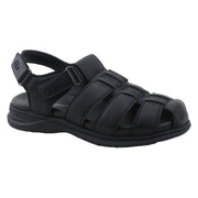 Black Fisherman Sandals with Adjustable Heel Strap