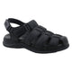 Black Fisherman Sandals with Adjustable Heel Strap