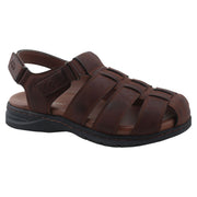 Brown Fisherman Sandals with Adjustable Heel Strap