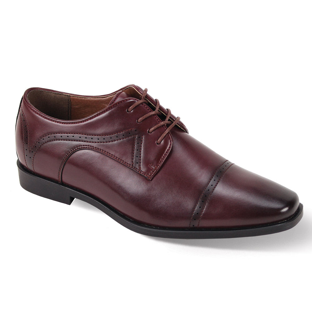 Men's Burgundy Lace Up Cap Toe main image 1