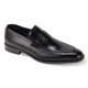 Kingsley Collection: Black Genuine Leather Upper Moc Toe Penny Loafer
