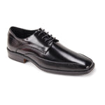 Axis Collection: Black Bike Toe Lace Dress Shoe – Smooth and Embossed Leather Upper