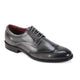 Grey Wingtip Lace Leather Dress Shoes for Men