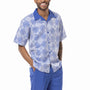 Notch Collection: Montique Royal Argyle Pattern Walking Suit 2 Piece SHORTS SET