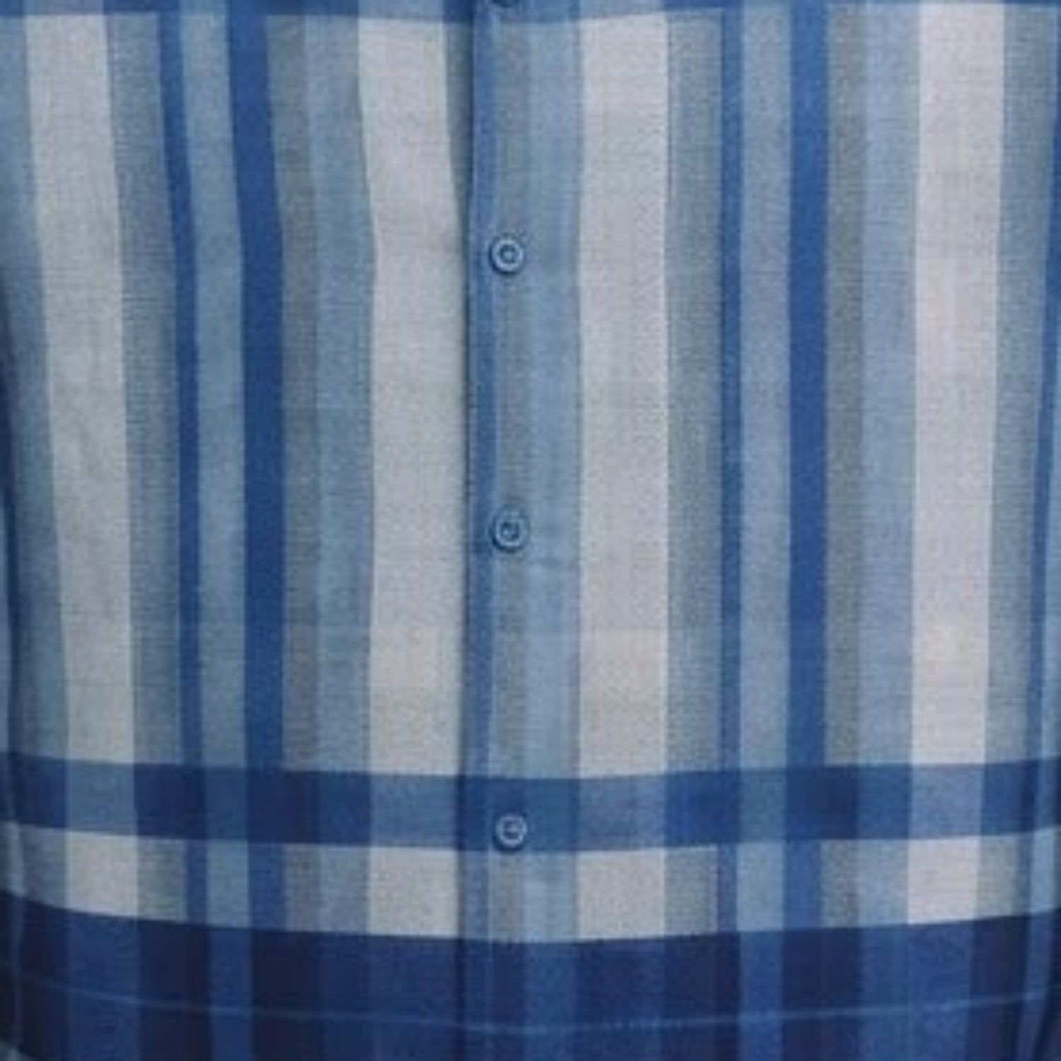 blue prism plaid short sleeve walking suit shirt detail