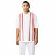 Men’s 2 Piece Short Sleeve Set with Geometric Pattern - White
