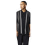 Sargas Collection: Men's Black 2-Piece Short Sleeve Set with Geometric Pattern