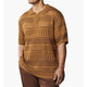 Tan Fancy Crochet Short Sleeve Shirt by Stacy Adams