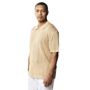 Men's Khaki Fashion Knit Short Sleeve Polo Shirt