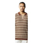 Mirzam Collection: Stacy Adams Striped Dyed Knit Pullover Shirt in Brown