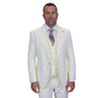 Aether Crest Collection: Statement Off White 3-Piece Modern Fit Suit