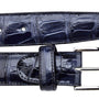 Belvedere Genuine Alligator Dress Belt in Navy