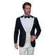 ChicChato Collection: Black Tuxedo with Ivory Peak Lapel and Accents - Modern Fit