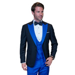 ChicChato Collection: Black Tuxedo with Royal Peak Lapel and Accents - Modern Fit