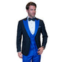 ChicChato Collection: Black Tuxedo with Royal Peak Lapel and Accents - Modern Fit