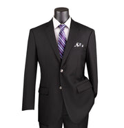 Solid Color Single Breasted Regular Fit Blazer - Black