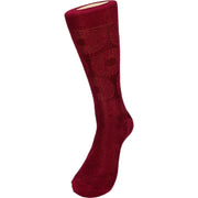 Bruno Conte Wine Circular Jacquard Pattern Dress Sock