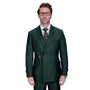 Aurelian Crest Collection: 2PC Hunter Green Modern Fit Buckle Suit
