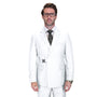 Aurelian Crest Collection: 2PC White Modern Fit Buckle Suit