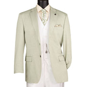 Men's Light Green Regular Fit Stretch Sport Coat Blazer with Textured Weave
