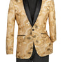 Wilde Wear Collection: Champagne-Beige Embroidery Single Breasted Slim Fit Blazer