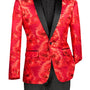 Wilde Wear Collection: Red Embroidery Single Breasted Slim Fit Blazer