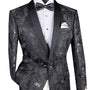 Wilde Wear Collection: Black Embroidery Single Breasted Slim Fit Blazer