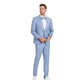 Men's Solid 2-Piece Suit In Beau Blue - Skinny Fit by Tazzio