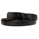 Men's Genuine Leather Ratchet Belt with Removeable Textured Black Buckle - Black
