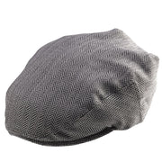 Black Herringbone Ivy Cap Classic Flat Cap Style