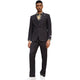 Pinstripe 3-Piece Hybrid Fit Suit with Reversible Vest - Black by Stacy Adams
