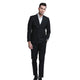 2-Piece Skinny Fit Double Breasted Pin Stripe Suit - Black by Tazzio